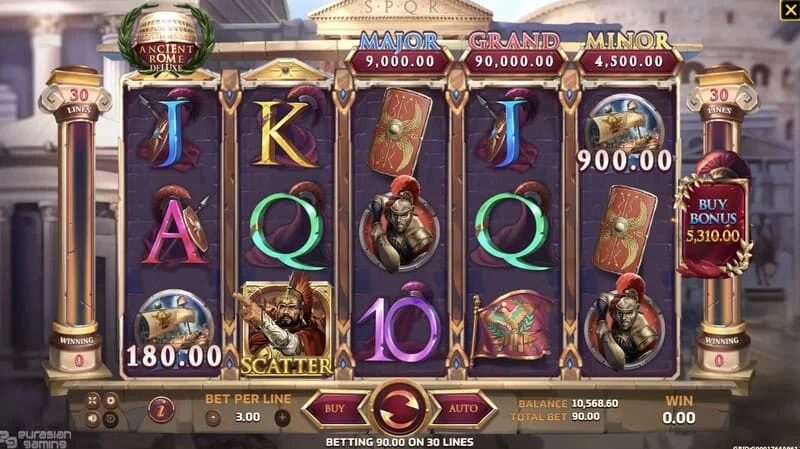 Ancient Rome Deluxe AI – boonusekraan lisapreemiatega
